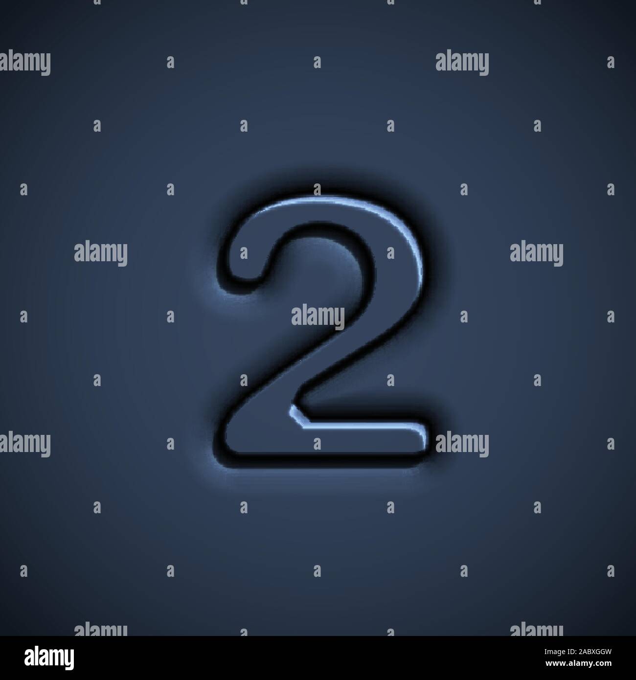 Pressed font character, vector illustration Stock Vector