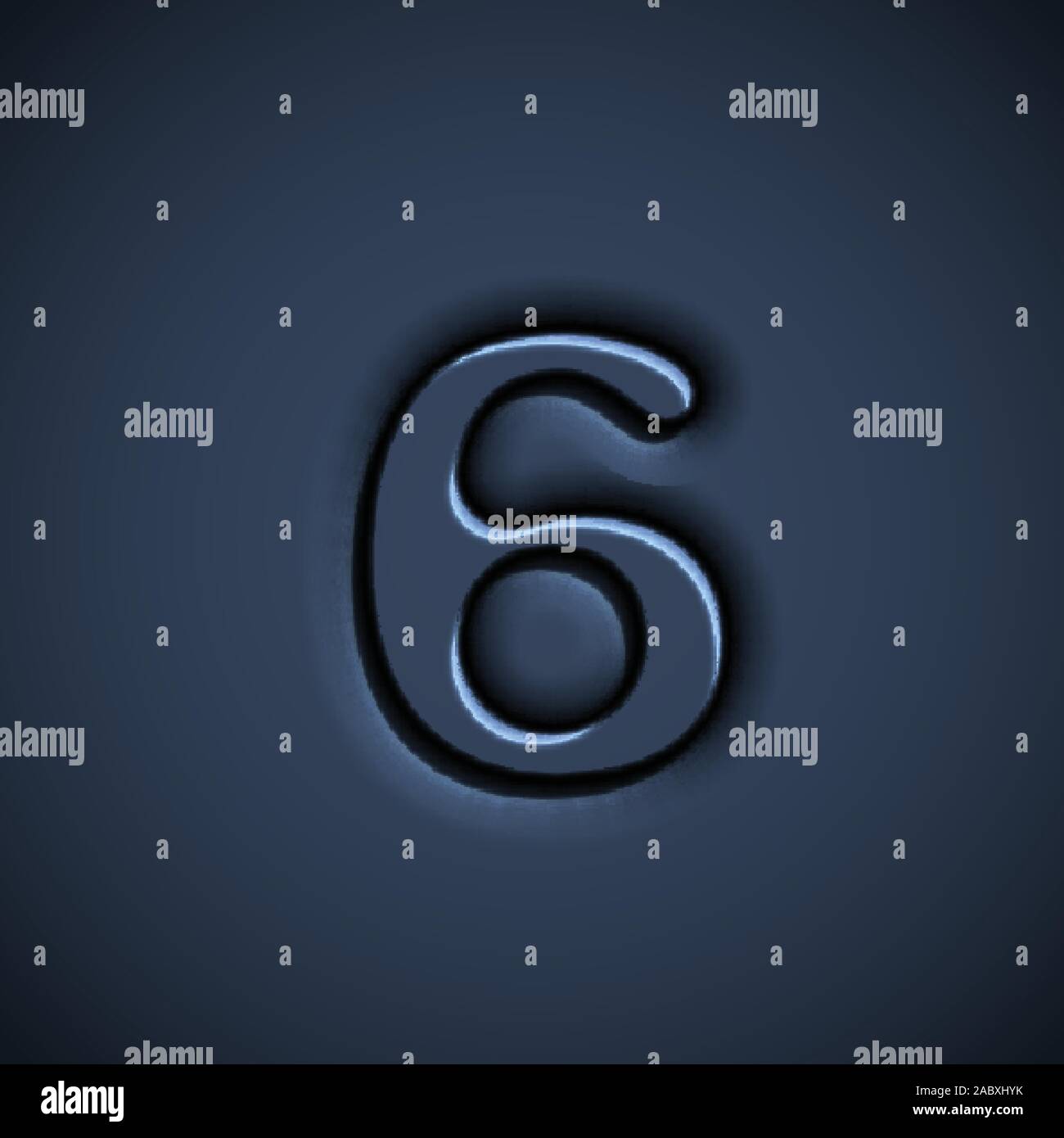 Pressed font character, vector illustration Stock Vector