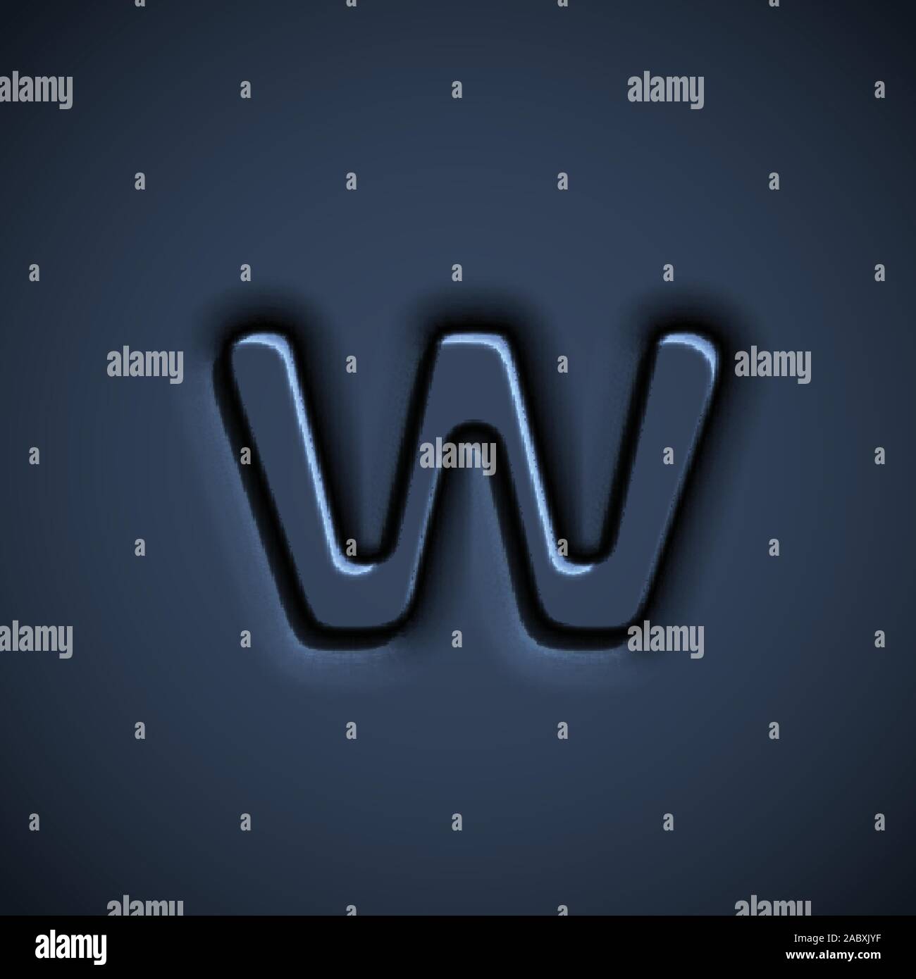 Pressed font character, vector illustration Stock Vector
