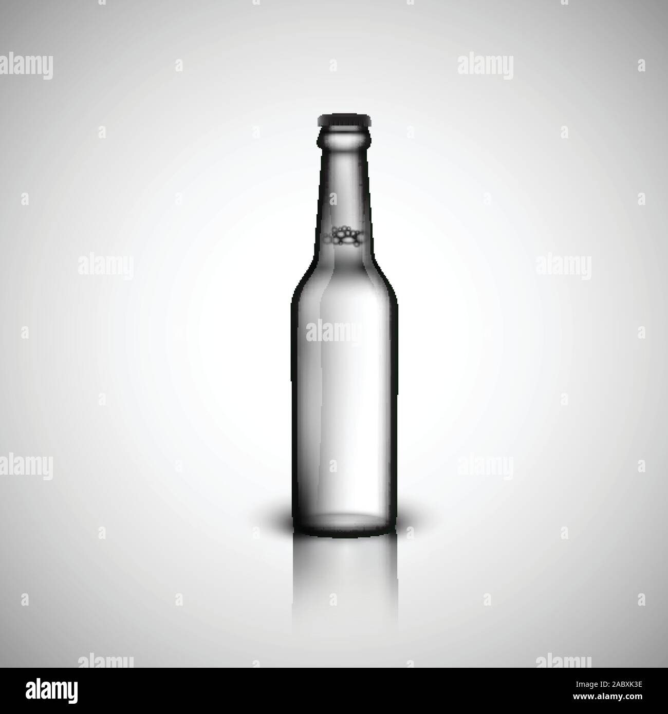 Transparent realistic bottle, vector illustration Stock Vector Image ...