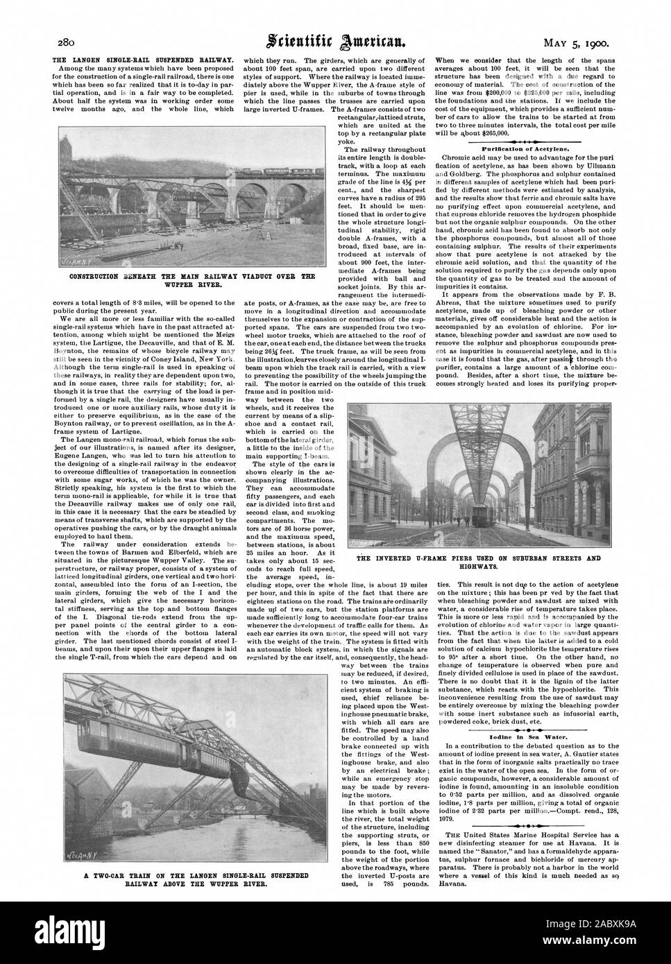 THE LANGEN SINGLE-RAIL SUSPENDED RAILWAY. Purification of 