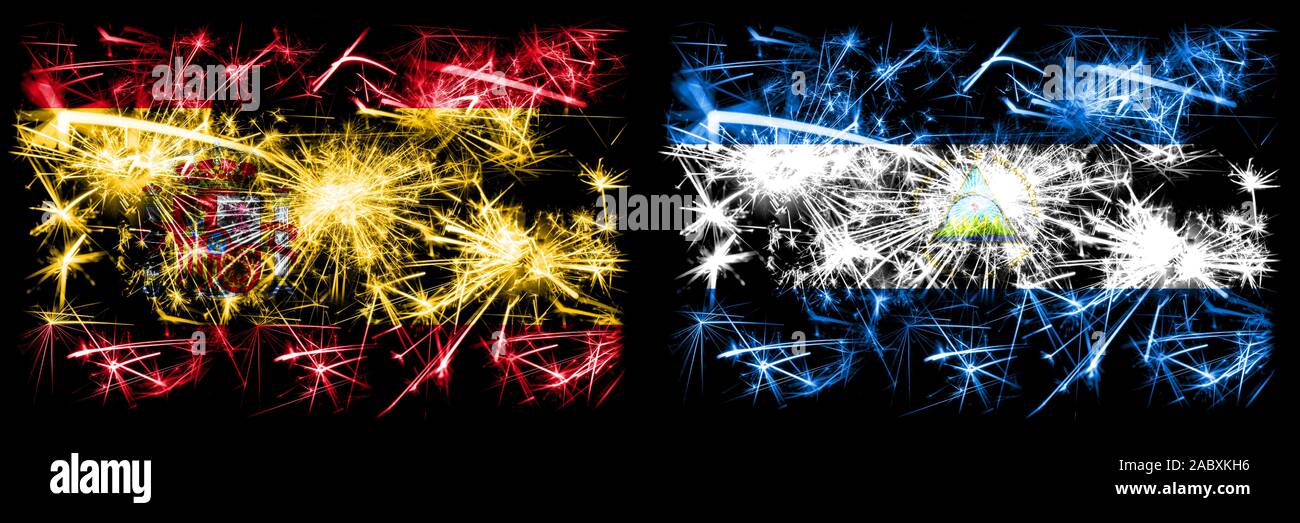 Spanish vs Nicaragua, Nicaraguan New Year celebration sparkling