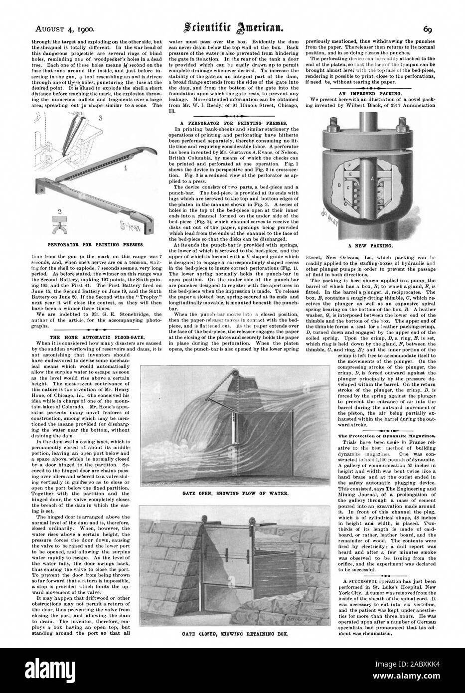 The Protection of Dynamite Magazines., scientific american, 1900-08-04 Stock Photo
