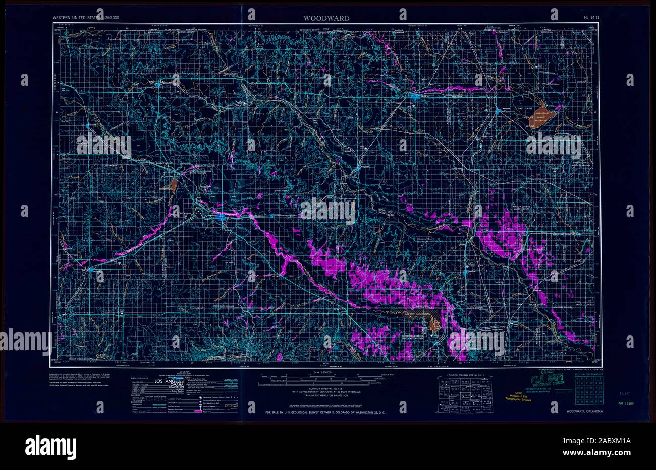 Woodward oklahoma map hires stock photography and images Alamy