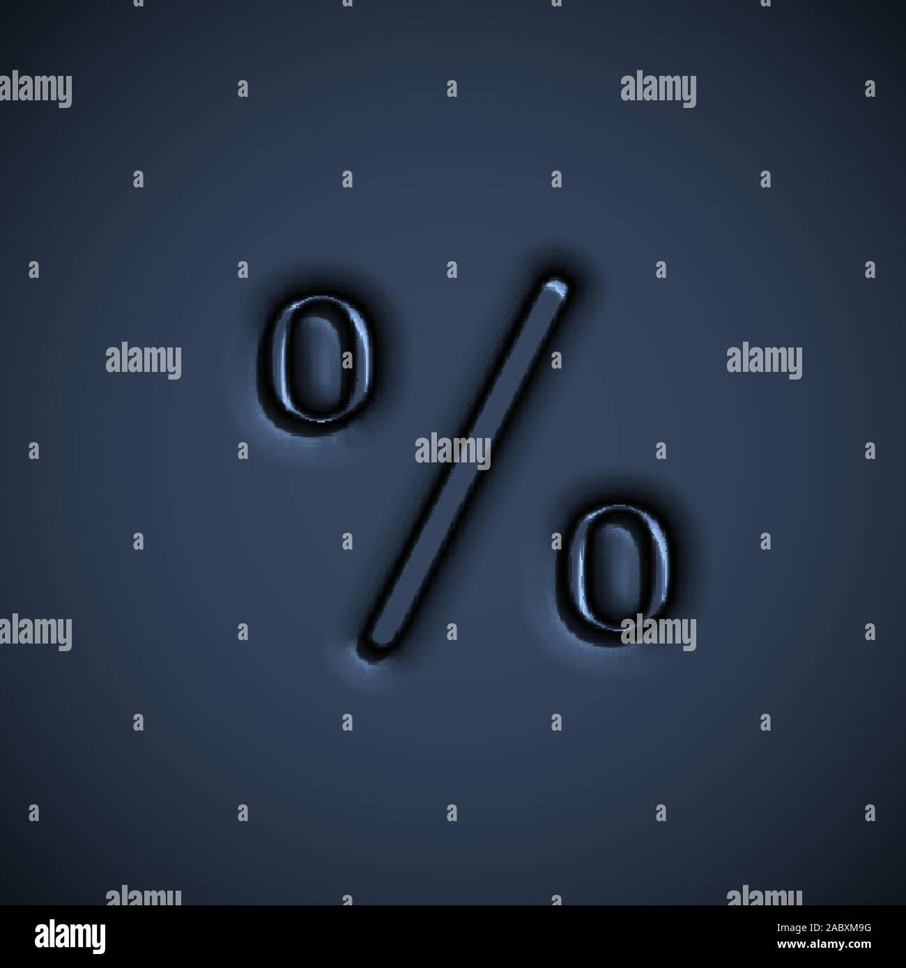Pressed font character, vector illustration Stock Vector