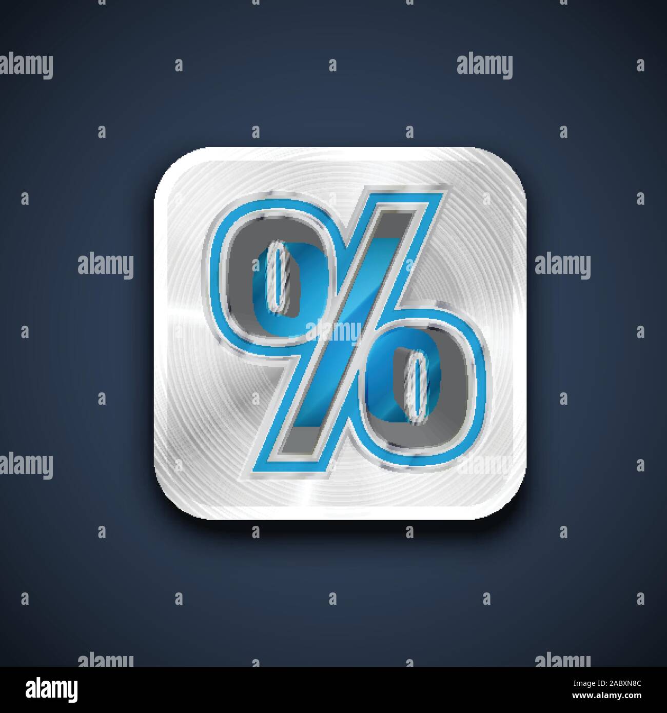 Metallic 3D character from a font set, vector illustration Stock Vector