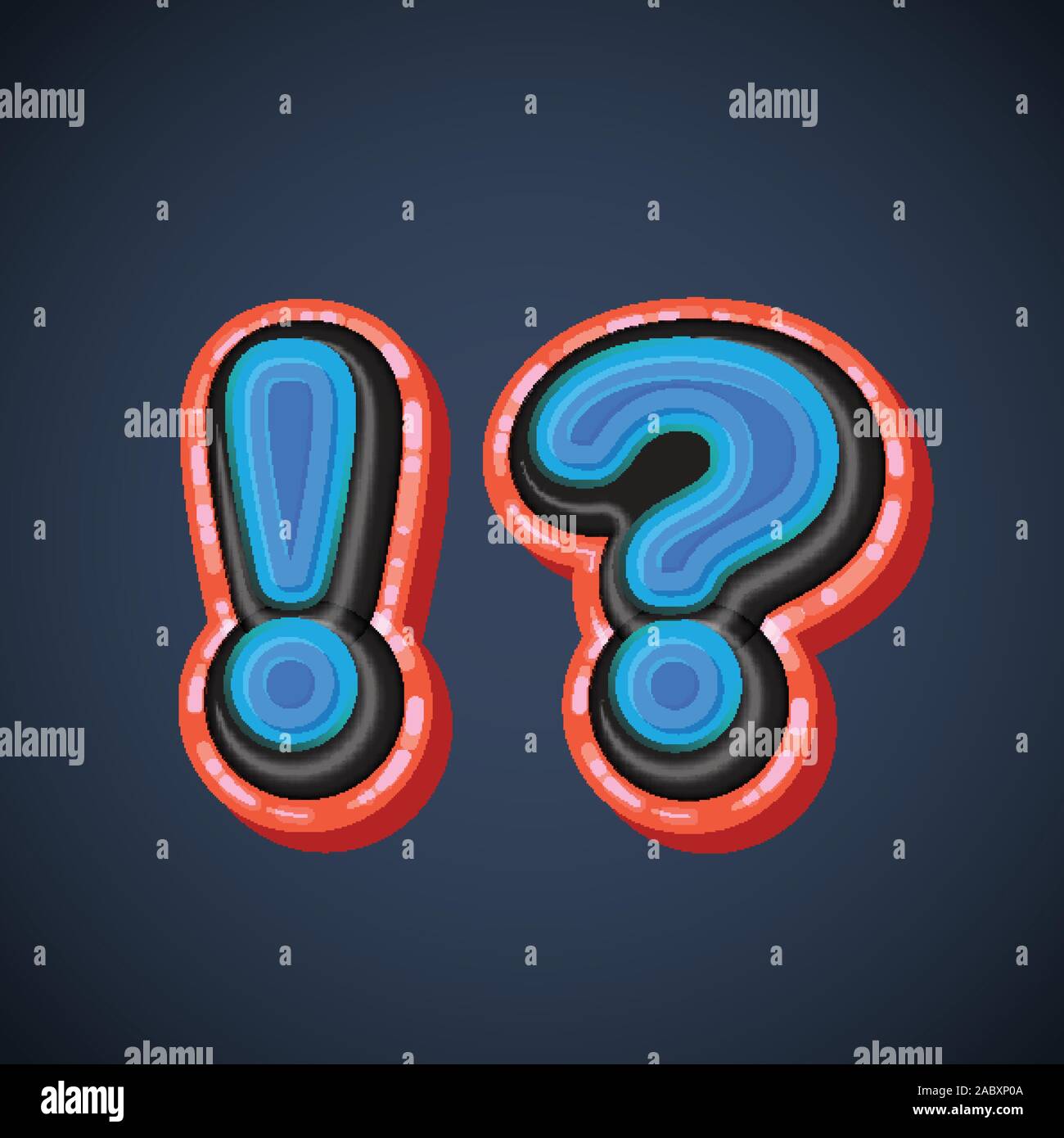Comic font character, vector Stock Vector