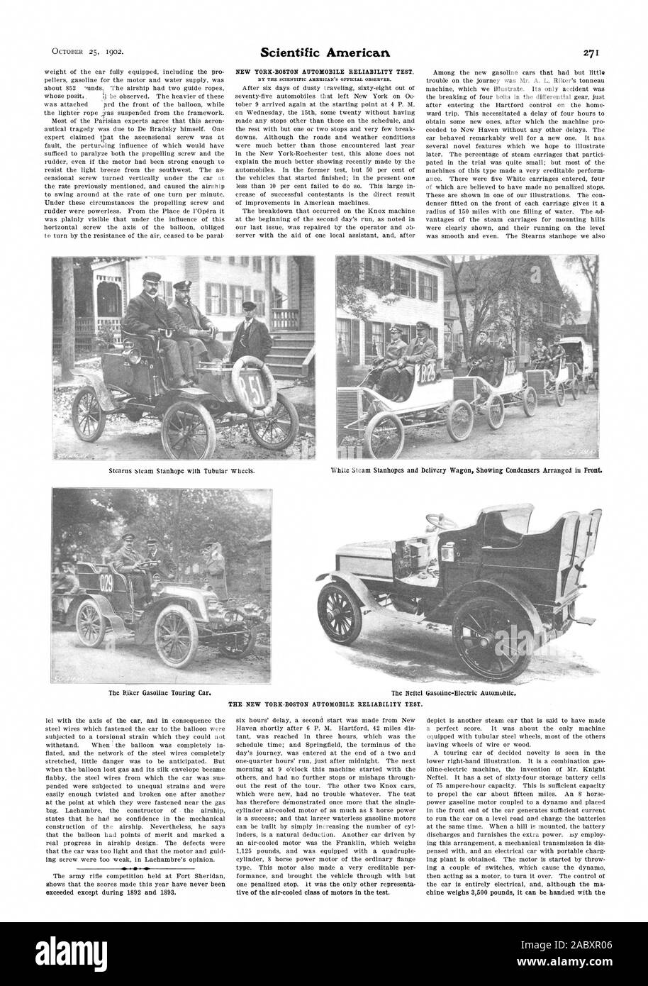 New york boston automobile reliability test hi-res stock photography ...