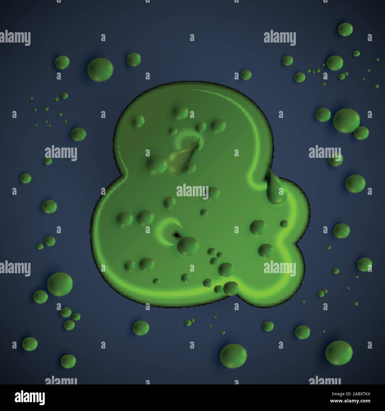 Green slime font, vector Stock Vector