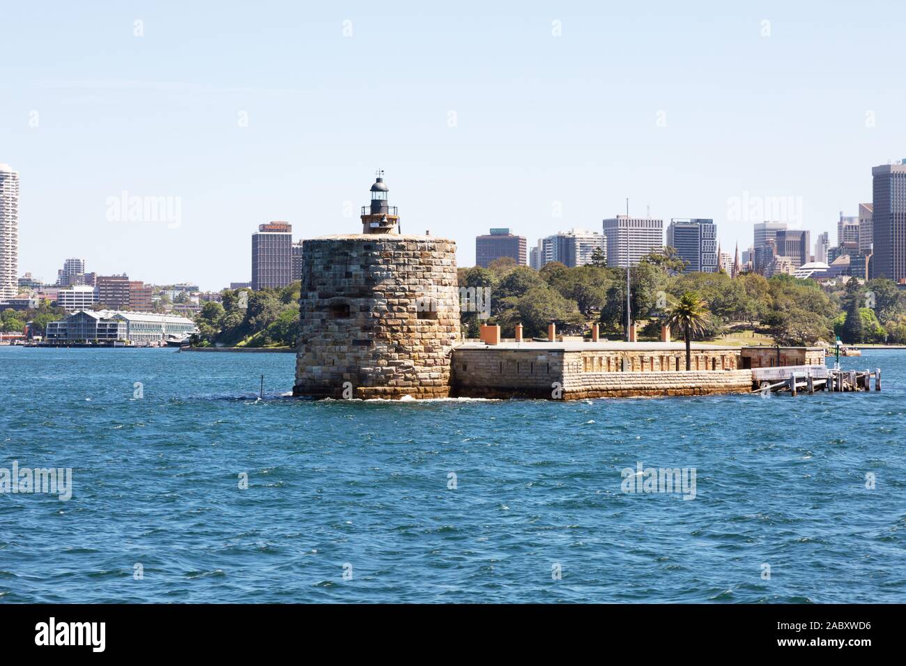 Fort Denison, Sydney Harbour national park, a small island with a former penal colony and defence facility, Sydney Australia Stock Photo