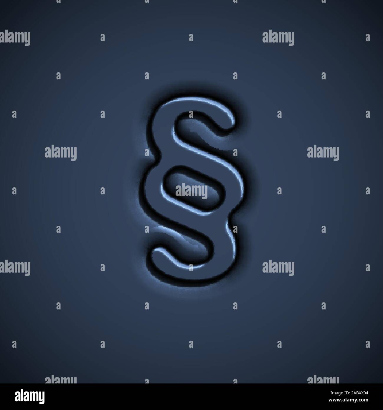 Pressed font character, vector illustration Stock Vector