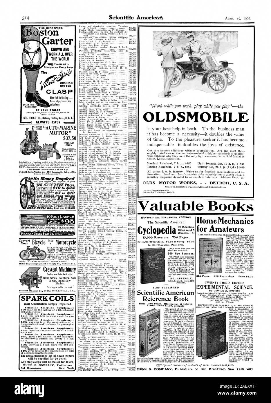 OLDSMOBILE OLDS MOTOR WORKS - DETROIT U. S. A. Valuable Books Rated at 1 h. p. Has shown nearly 2 h. p. No valves gears springs or came. Jump spark. Reversible. Speed control. Only three moving parts. No Money Required TEN DATA FREE TRIAL ADO Seeend-Ilerrtd Wheels GREAT FACTORY' CLEARING SALE. COMPLETE& ALL BOATS FITTED WITCI WATER TIGHT COMPARTMENTS cgot evOs Convert taching the Mesco 1 h.p. Motor Outfit whic in Crescent Machinery Band Saws Jointers Saw Tables Band Saw Blades Their Construction Simply Explained Scientific American Supplement Scientific A merican Su pplement engine ignition Stock Photo
