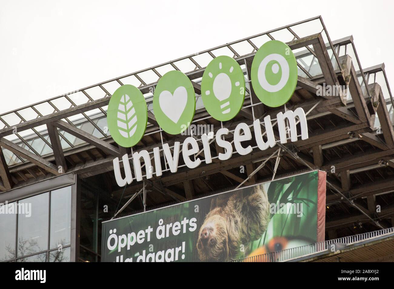 November 2, 2019, Gothenburg, Sweden: Public science centre and museum, Universeum logo seen in Gothenburg. (Credit Image: © Karol Serewis/SOPA Images via ZUMA Wire) Stock Photo