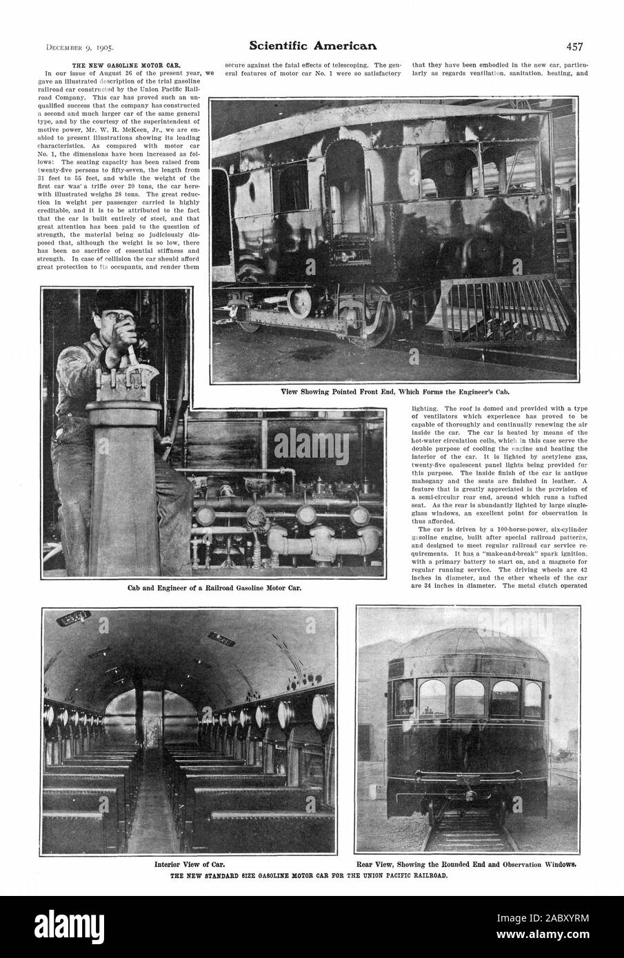 THE NEW GASOLINE MOTOR OAR., scientific american, 1905-12-09 Stock Photo