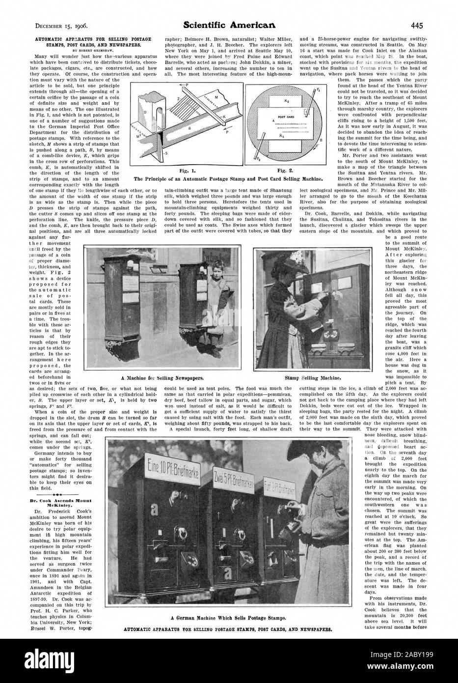 AUTOMATIC APPARATUS FOR SELLING POSTAGE STAMPS POST CARDS AND