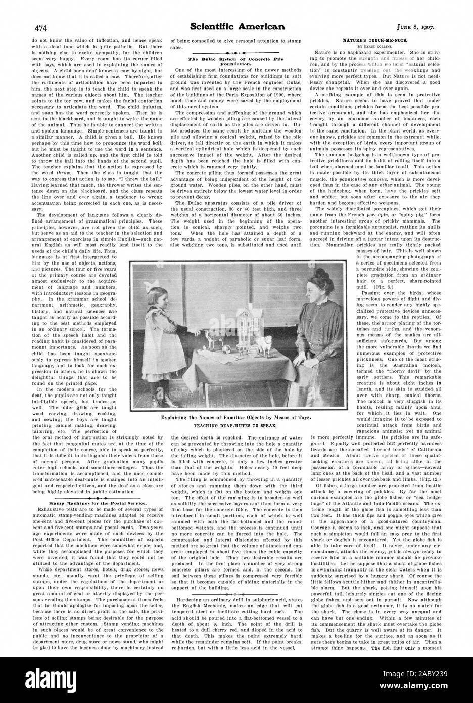 Stamp Machines for the Postal Service. The Dulac System of Concrete