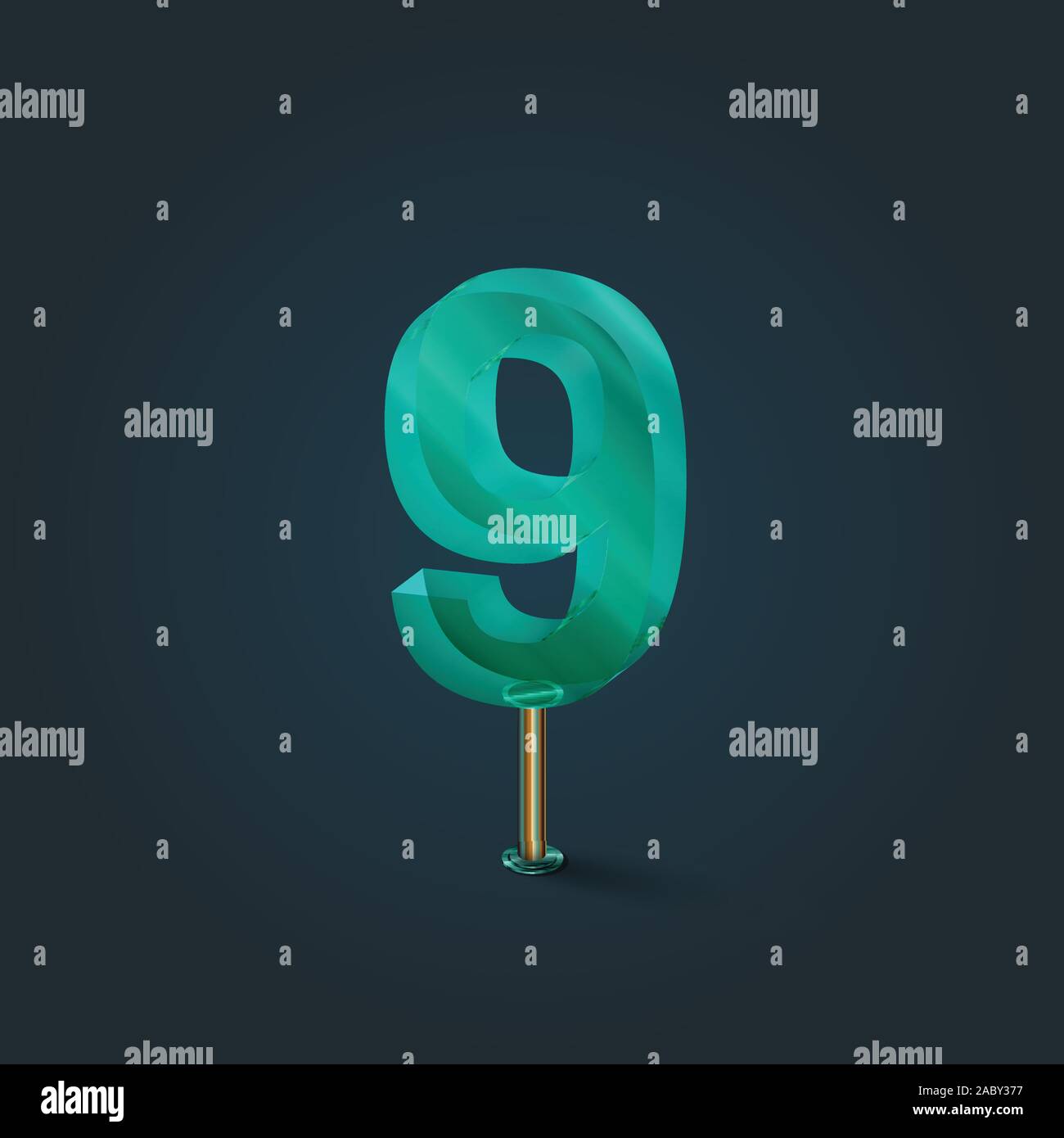 Character made by glass, vector Stock Vector