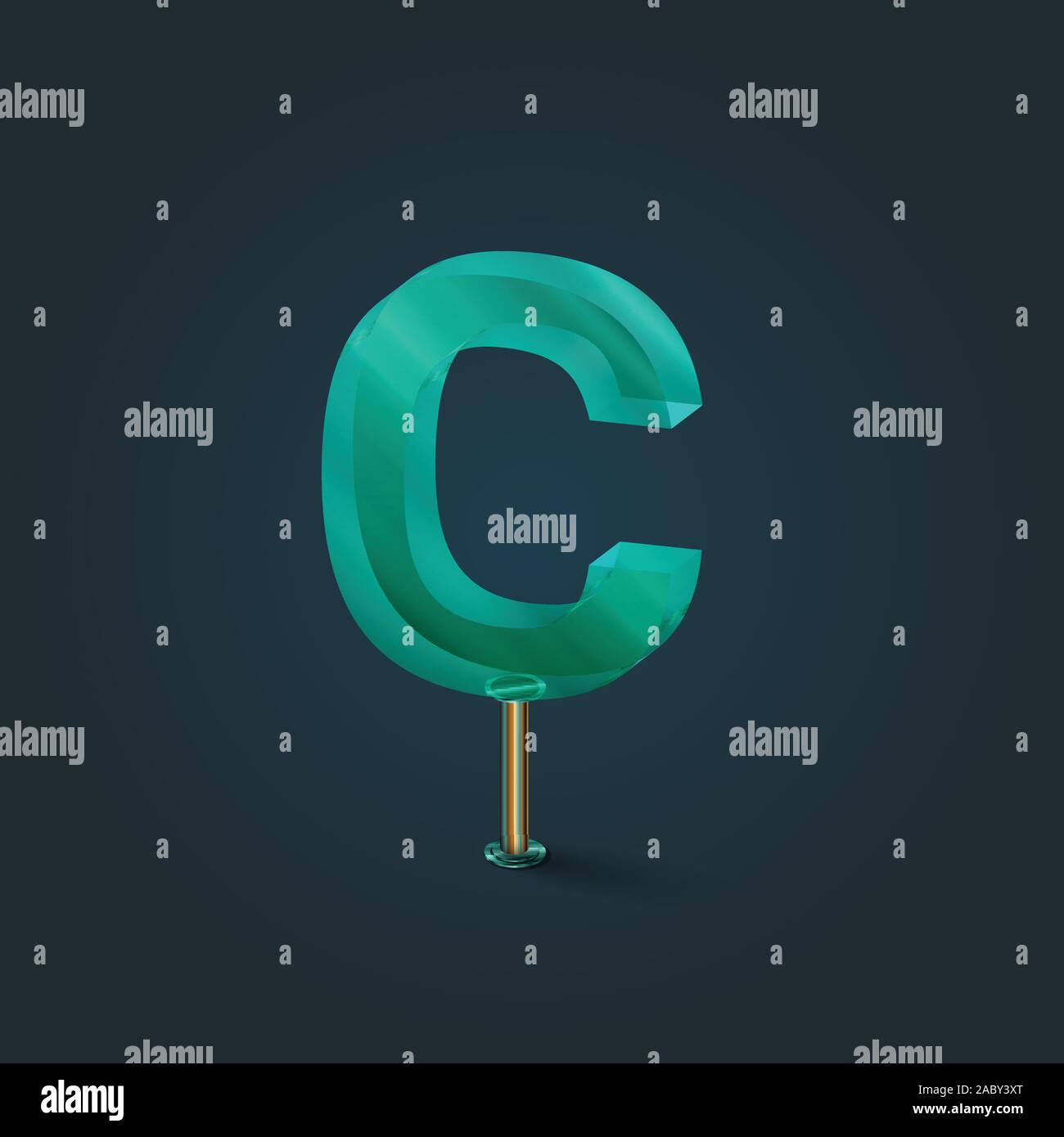 Character made by glass, vector Stock Vector