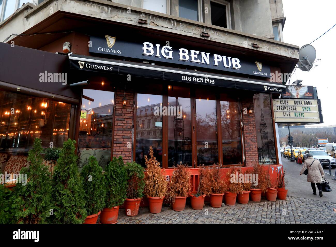 A general view of the Big Ben Pub in Bucharest Stock Photo - Alamy