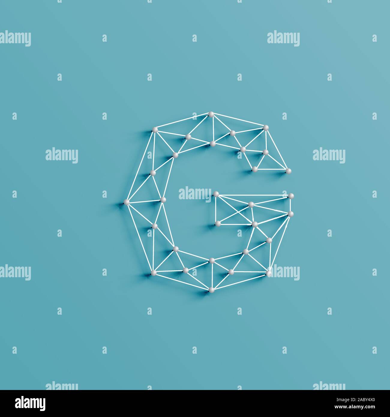 A character made by pins and lines, 3D and realistic, vector Stock Vector