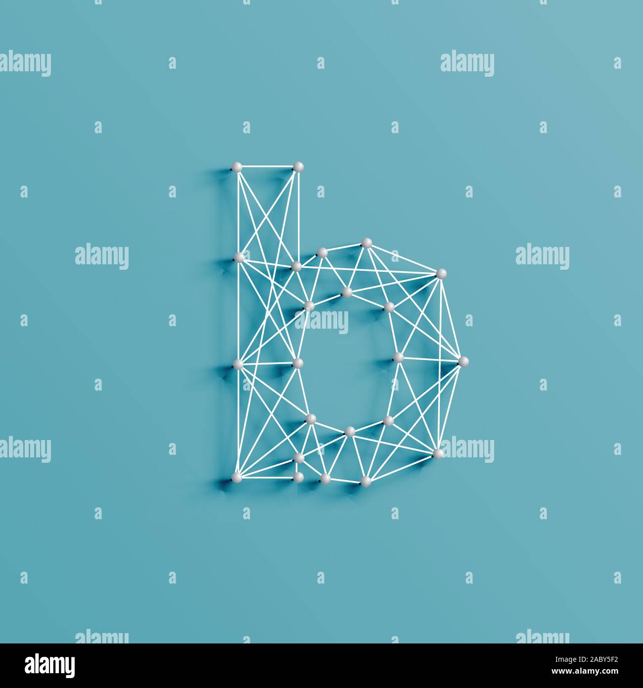 A character made by pins and lines, 3D and realistic, vector Stock Vector