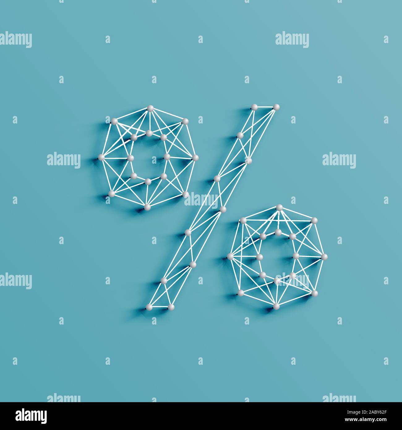 A character made by pins and lines, 3D and realistic, vector Stock Vector