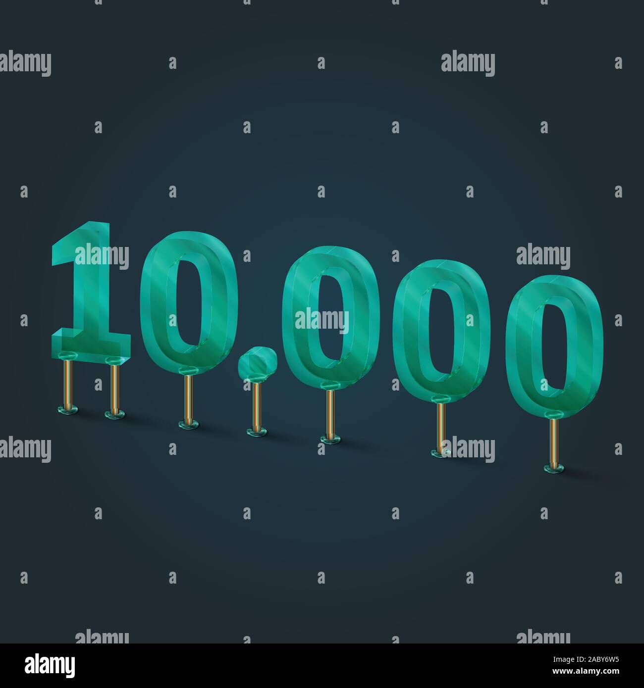 Number 10000 Stock Vector Images - Alamy