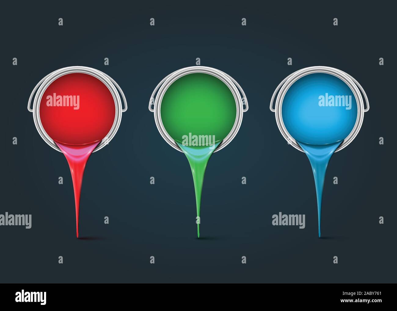 RGB realistic cans, vector Stock Vector