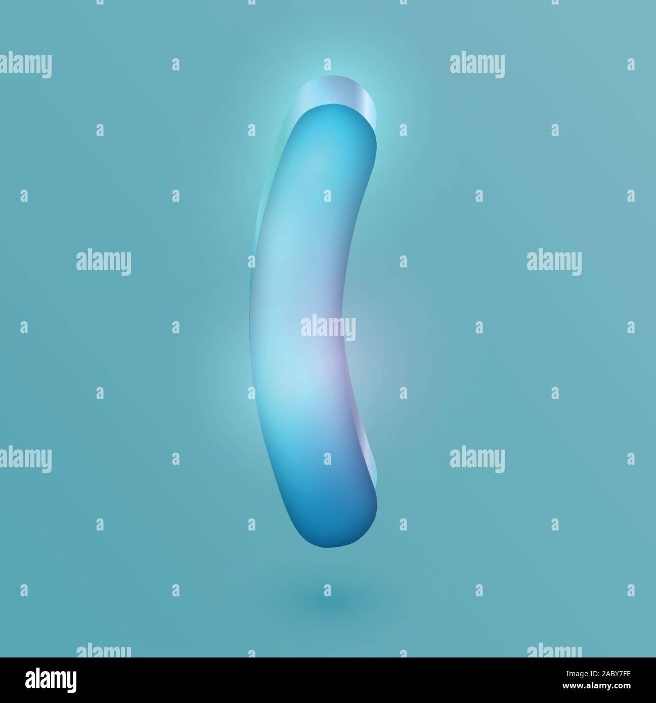 3D realistic neon character, vector Stock Vector