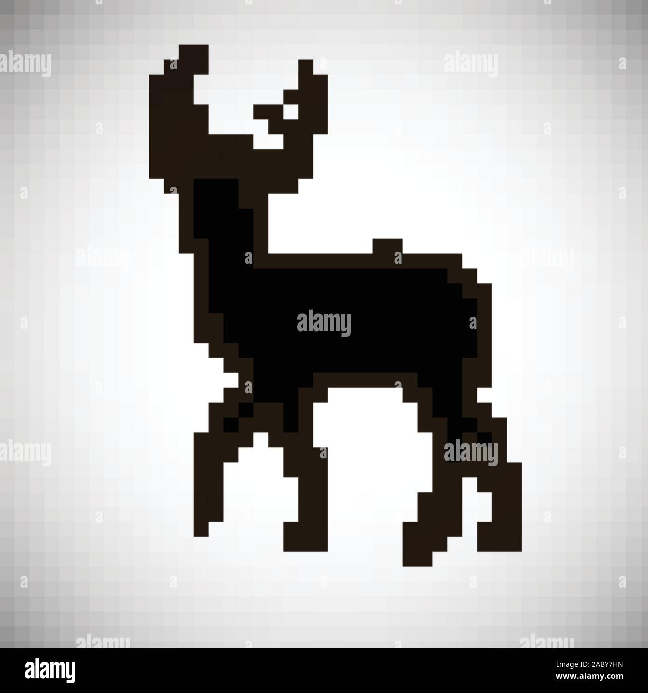 Colorful deer made by lines, vector illustration Stock Vector