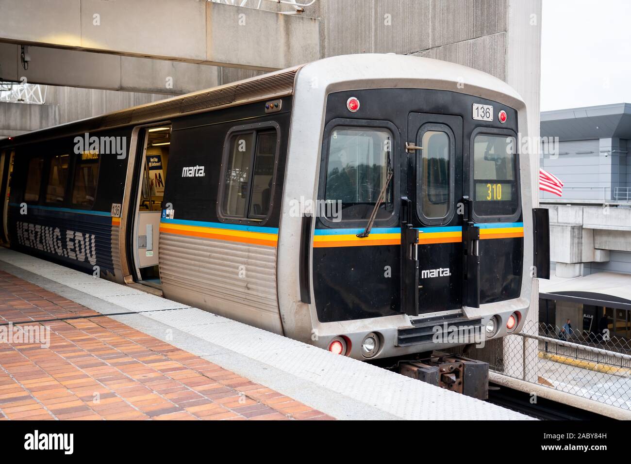 Marta Or The Metropolitan Atlanta Rapid Transit Authority Train Seen