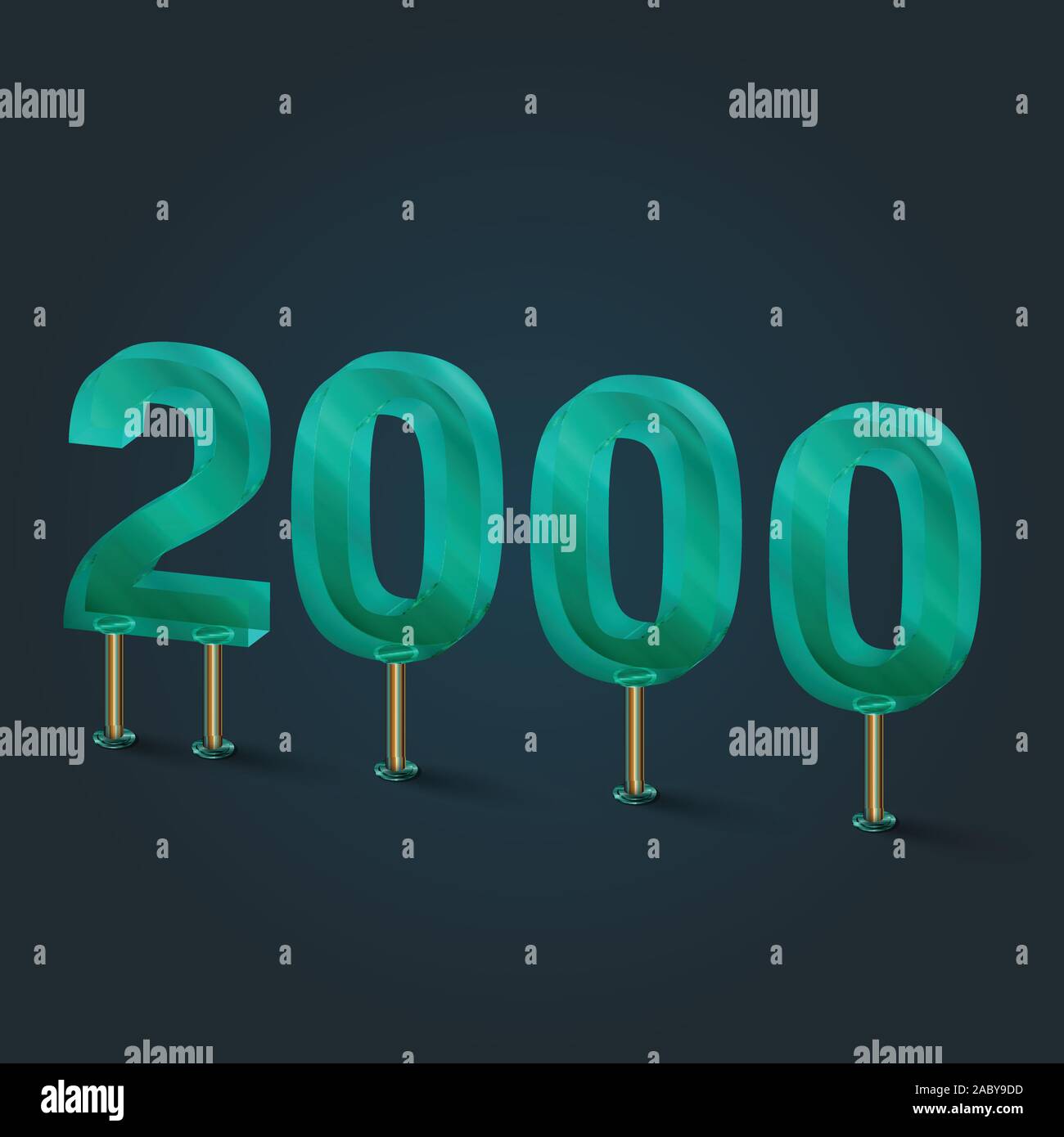 2000 number Stock Vector Images - Alamy