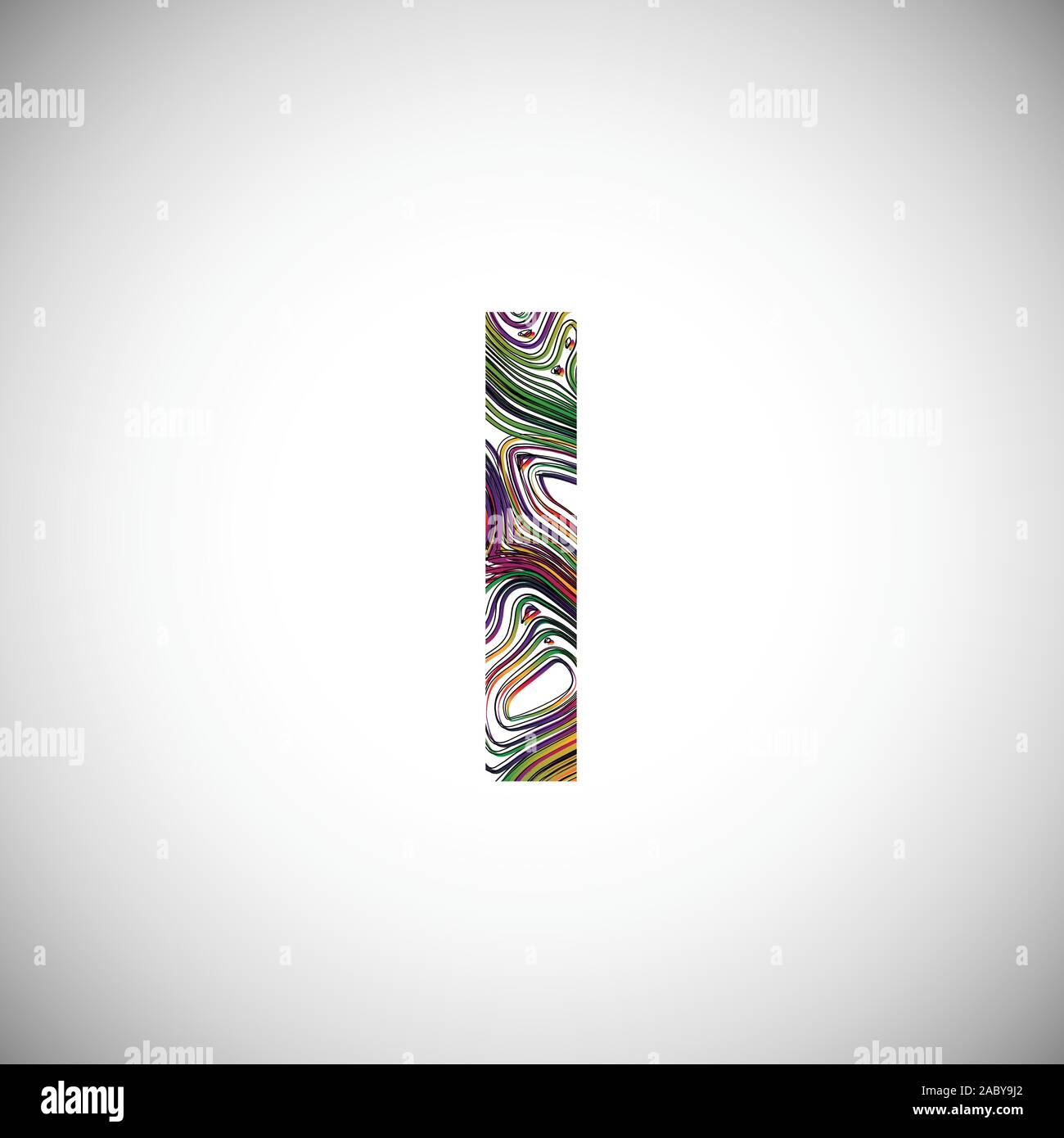 Colorful character from a typeface, vector illustration Stock Vector