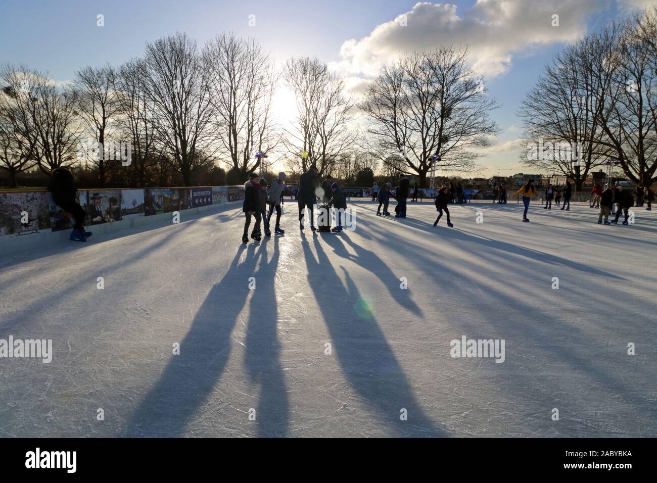 Hampton Court, SW London, UK. 29th Nov, 2019. In the build up to the festive period, the ice rink is up and running at Hampton Court Palace in South West London, England. On a bright but chilly day the skaters had fun on the ice. Credit: Julia Gavin/Alamy Live News Stock Photo