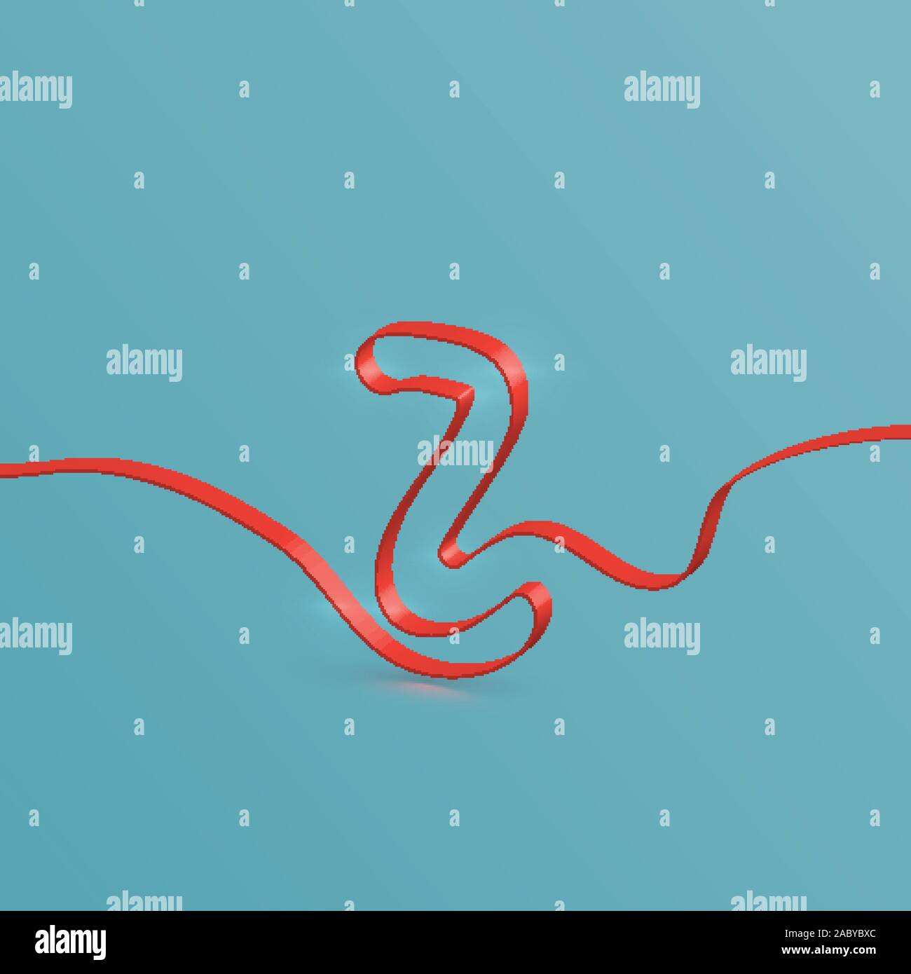 Realistic ribbon font from a typeset, vector Stock Vector Image & Art ...