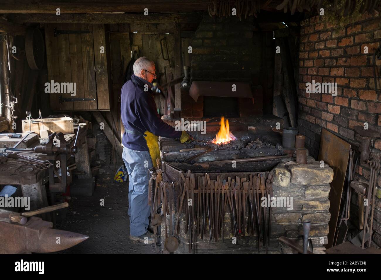 Blacksmith Using Tools Stock Photos Blacksmith Using Tools Stock