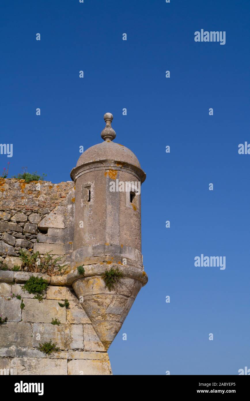 The old city walls of Peniche Portugal Stock Photo