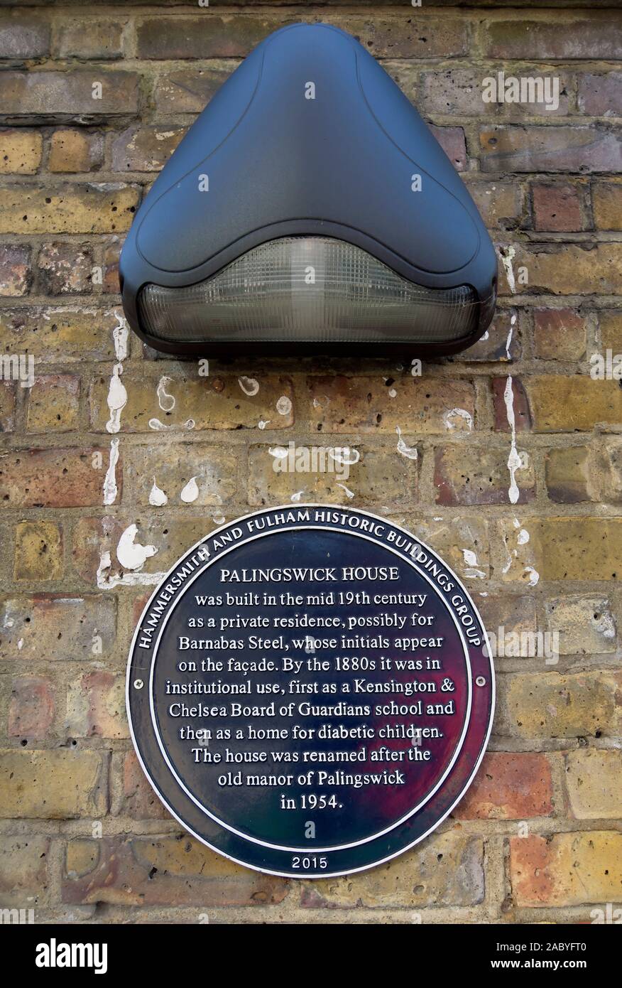 hammersmith and fulham historic buildings group plaque marking the mid