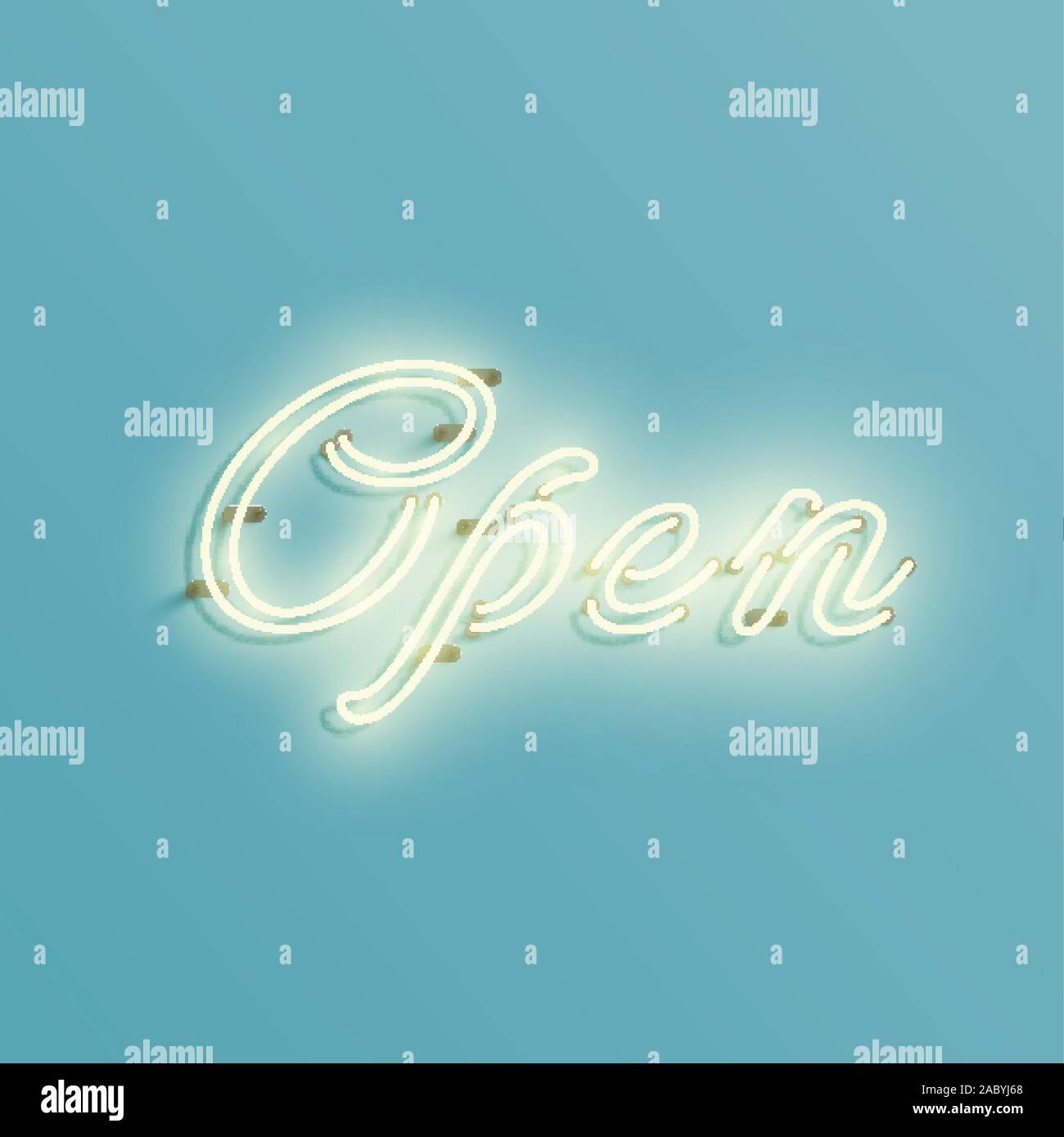 Neon sign from a typeface, vector Stock Vector Image & Art - Alamy