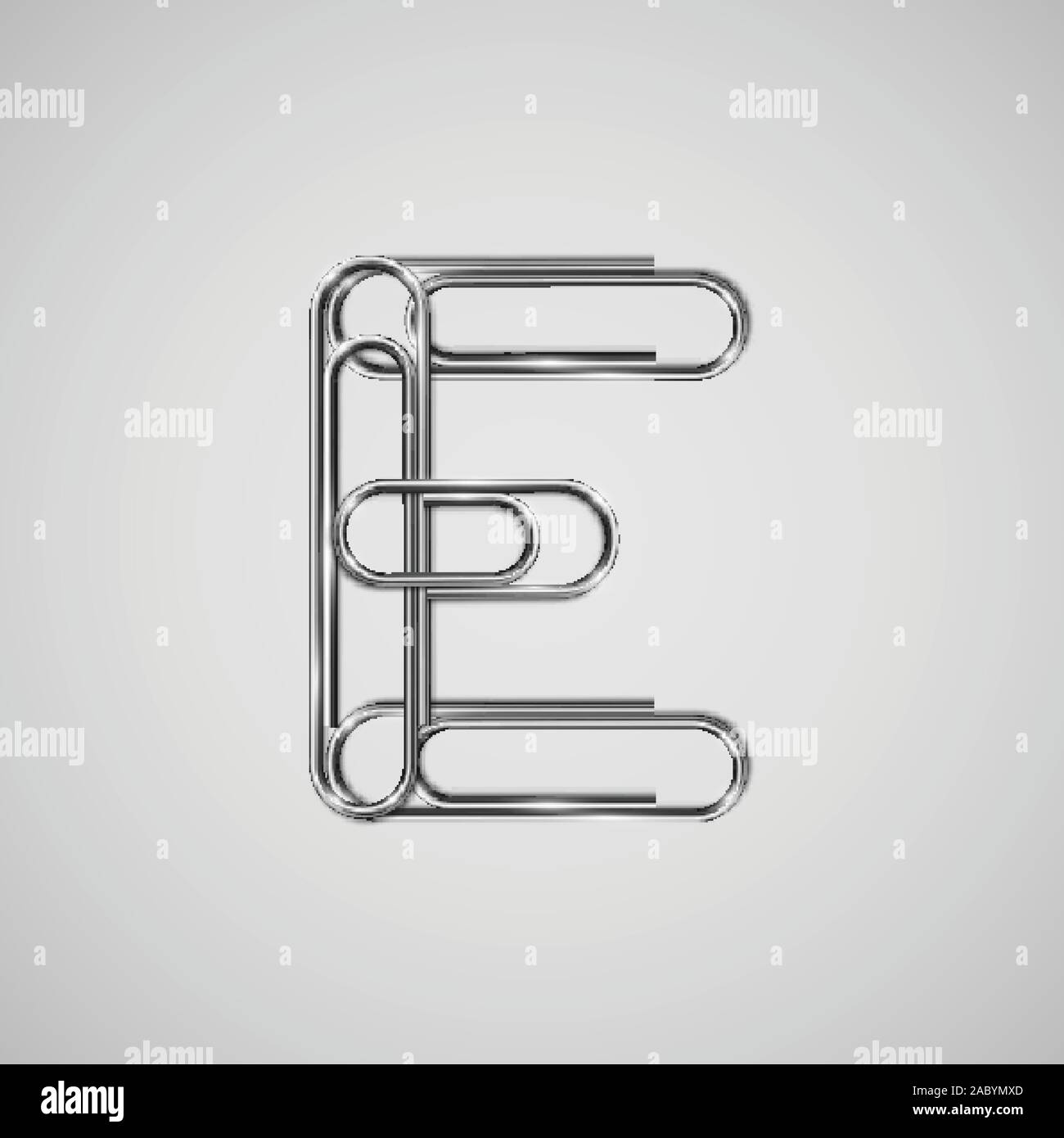 Linked paperclips forming a character, vector Stock Vector Image & Art