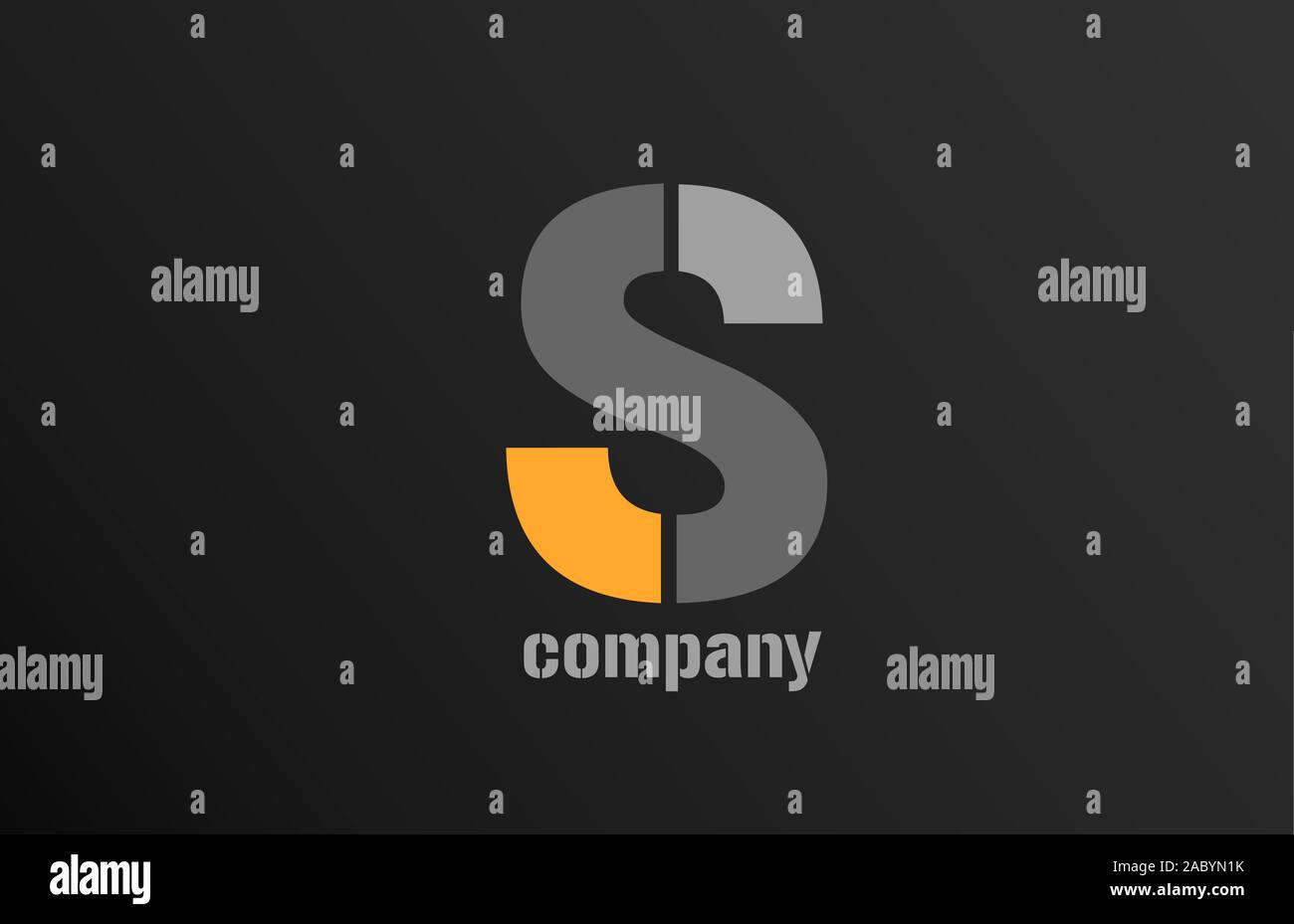 Yellow Grey Letter S Alphabet Logo Design Icon For Business Suitable As A Logotype Stock Vector Image Art Alamy