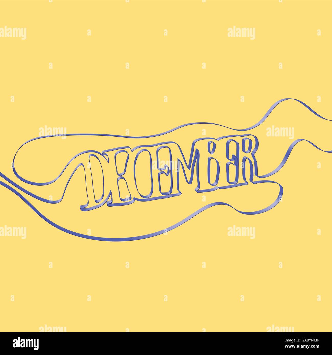 Ribbon font forms 'December', vector illustration Stock Vector