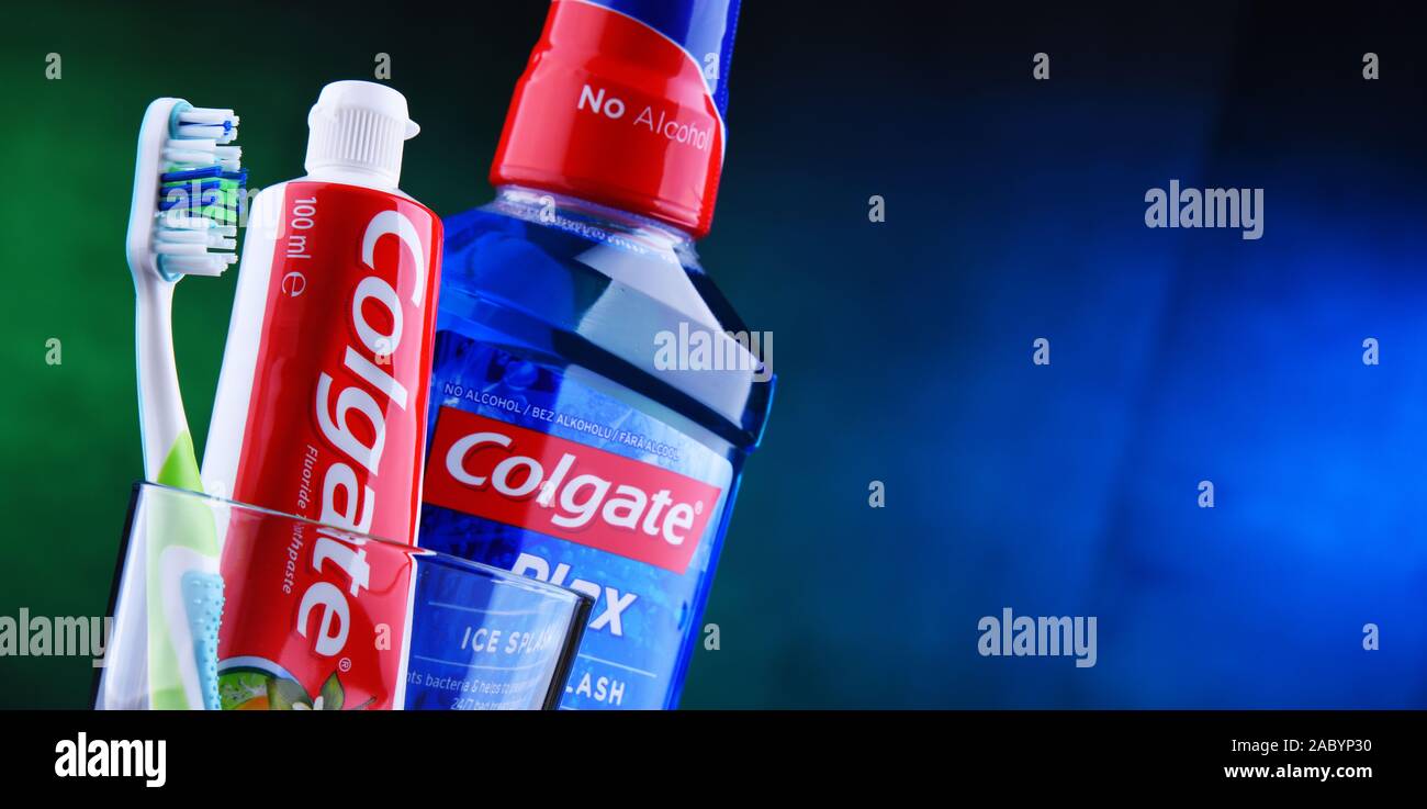 POZNAN, POL - MAR 15, 2019: Colgate toothpaste, a brand of oral hygiene  products manufactured by American consumer-goods company Colgate-Palmolive  Stock Photo - Alamy