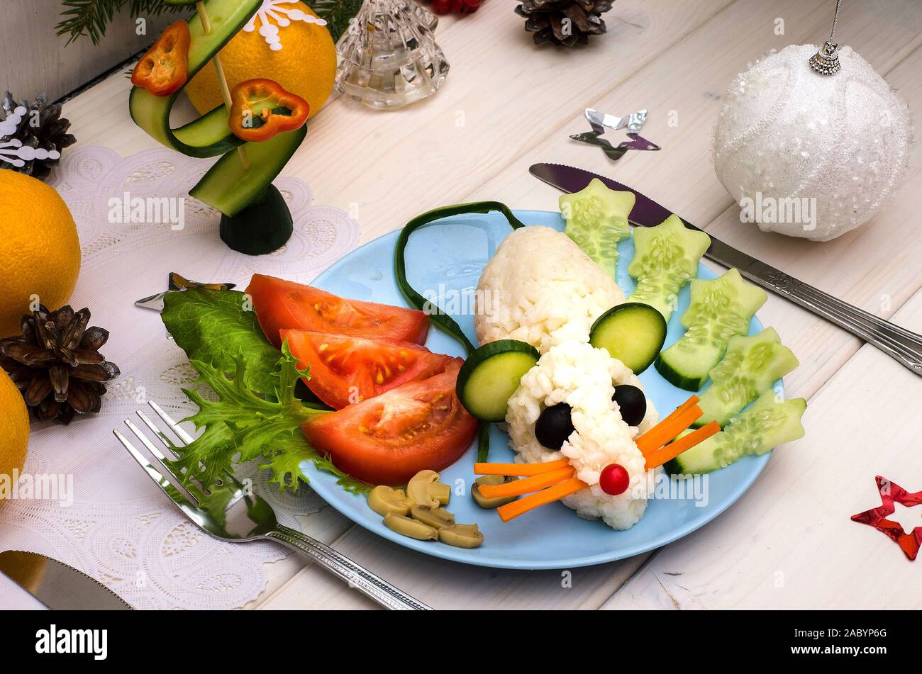 Edible Rat Made Of Rice And Vegetables Is The Symbol Of 2020 For
