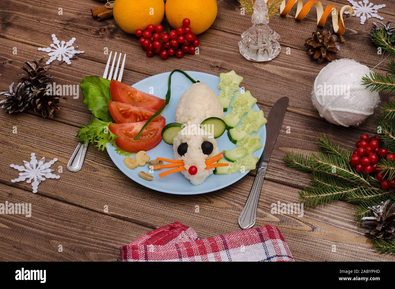 Edible Rat Made Of Rice And Vegetables Is The Symbol Of 2020 For
