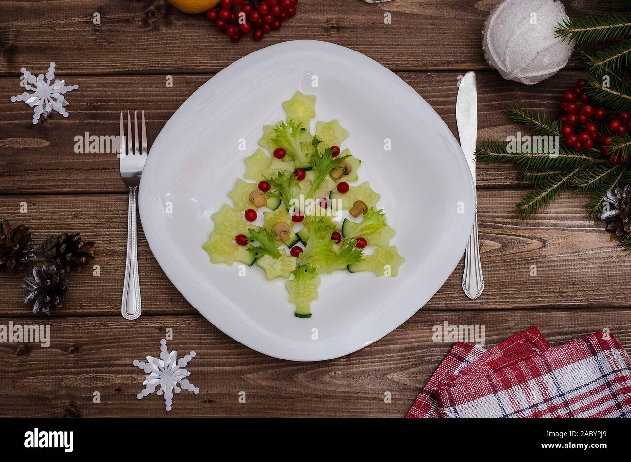 Edible Christmas Tree Made Of Vegetables For The Festive New Year