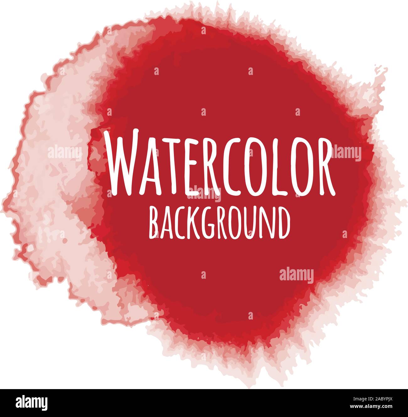 Abstract Watercolor Background Red Color Isolated On White Color