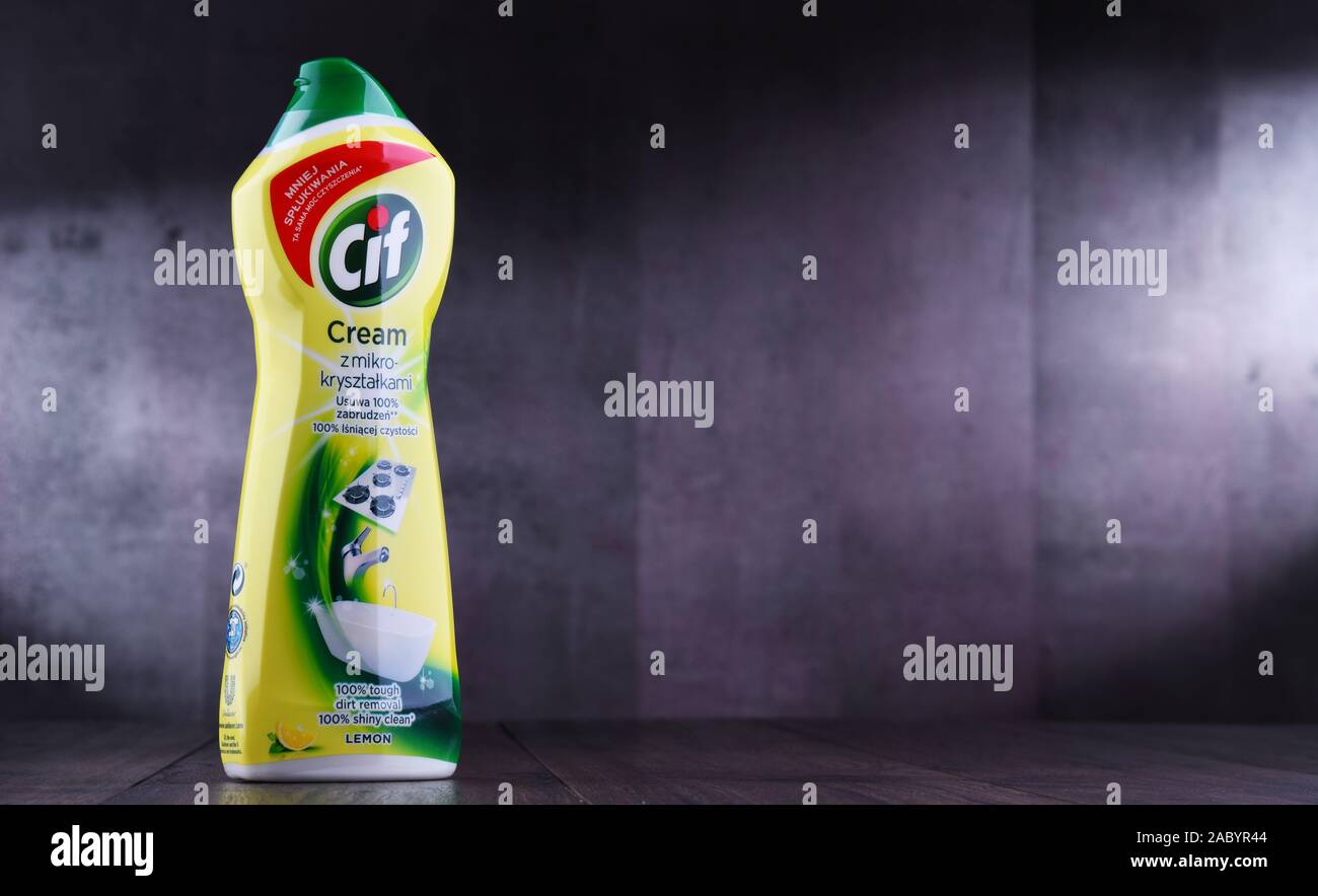 https://c8.alamy.com/comp/2ABYR44/poznan-pol-mar-15-2019-plastic-bottle-of-cif-brand-of-household-cleaning-products-manufactured-by-unilever-a-british-dutch-multinational-consum-2ABYR44.jpg