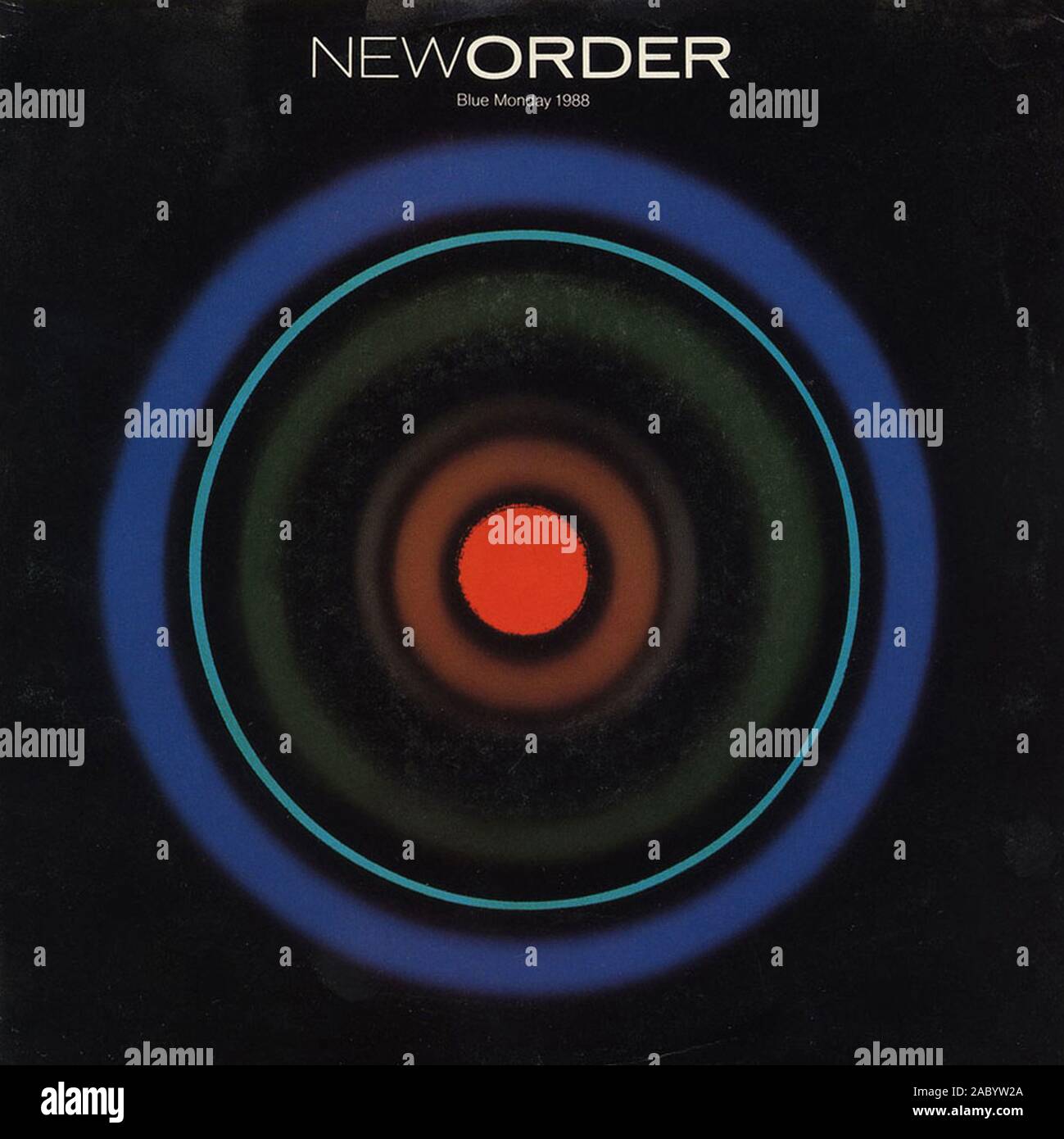 New Order Blue Monday 1988 Vintage vinyl album cover Stock Photo