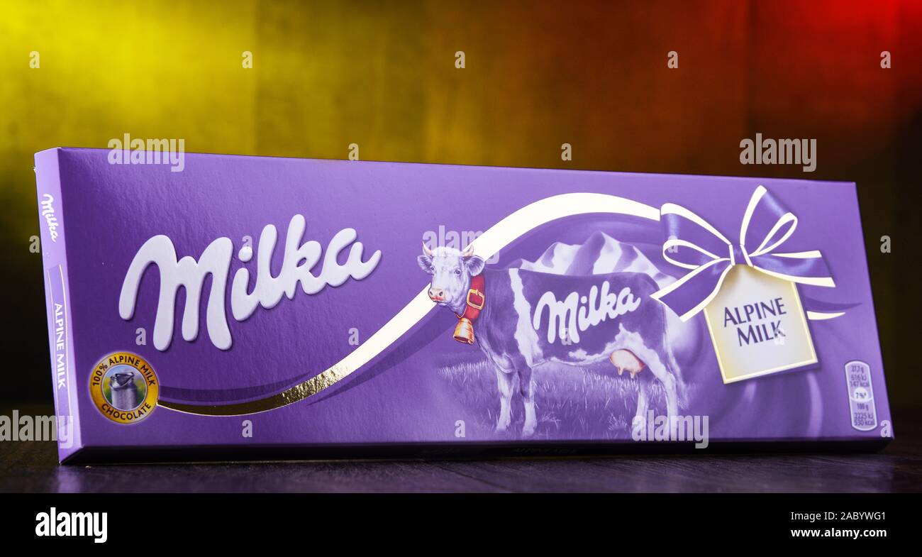 POZNAN, POL APR 24, 2014 Milka chocolate, a brand of chocolate